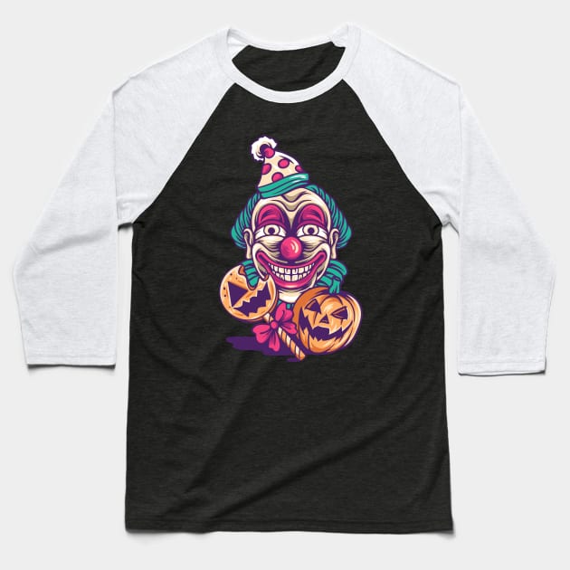 The Jester of Halloween Baseball T-Shirt by ATLSHT